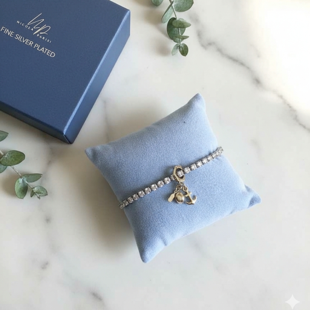 Fine Silver-Plated Charm Bracelet